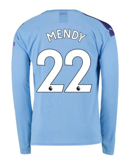 Benjamin Mendy Manchester City LS 19/20 Home Jersey