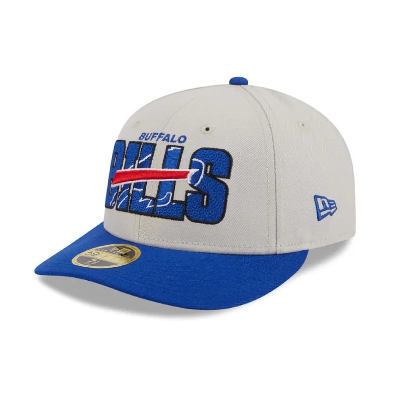 New Era Buffalo Bills Stone Color Official 2023 NFL Draft Fitted Hat