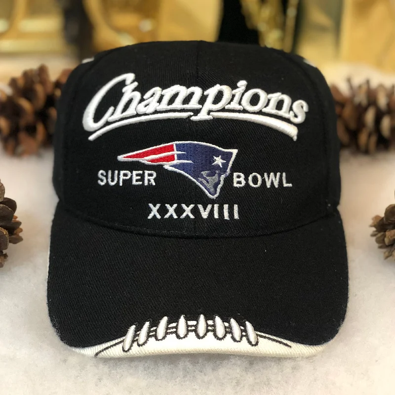 Vintage NFL New England Patriots Super Bowl XXXVIII Champions Strapback Hat